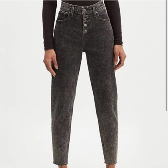 SOLD!! ๐ซ๐ซ LEVI'S VINTAGE INSPIRED EXPOSED BUTTON HIGH WAISTED MOM JEANS. SIZE 28 - Picture 3 of 10